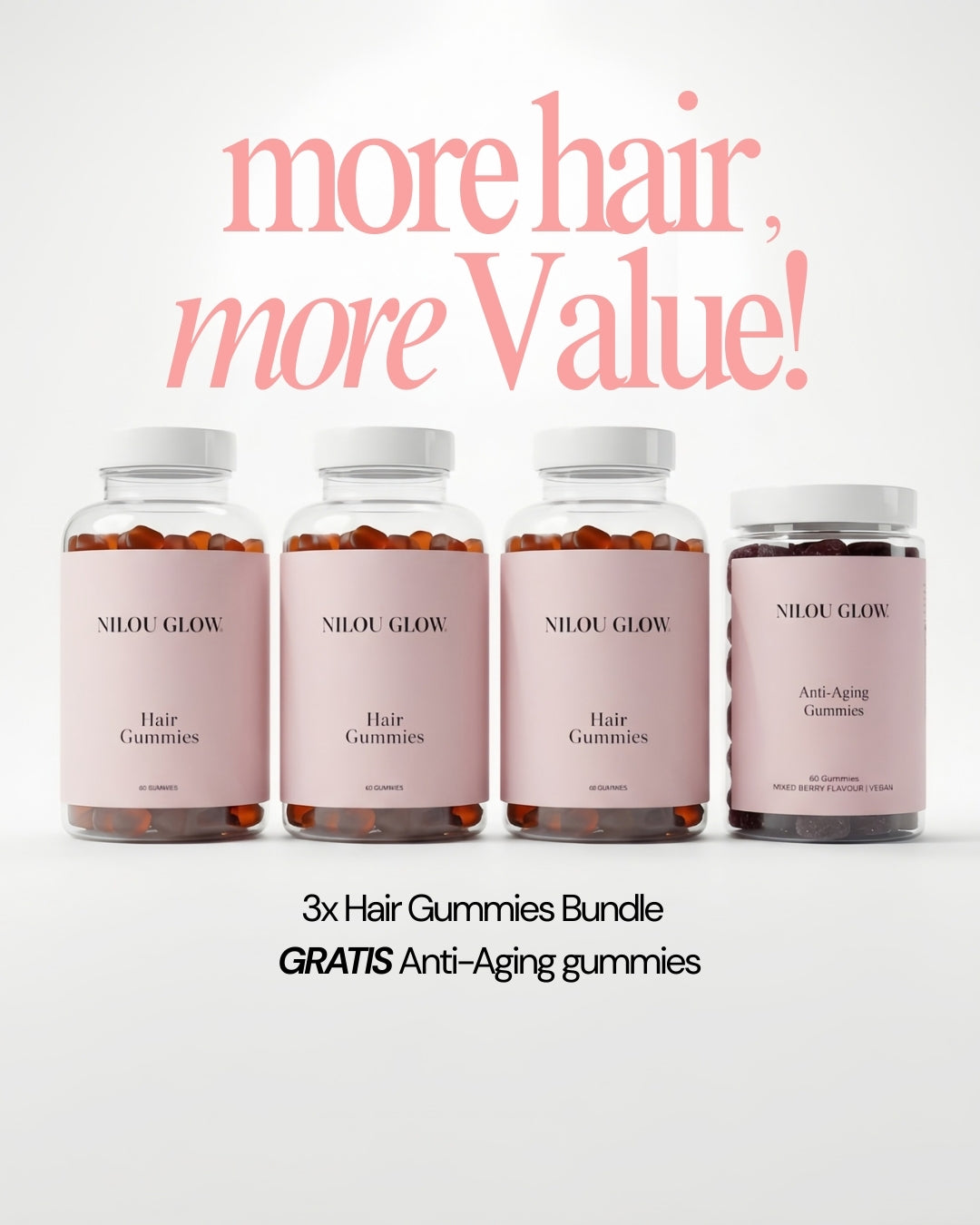 Hair Gummies Bundle | Hair Vitamin - Hair Growth (3x)