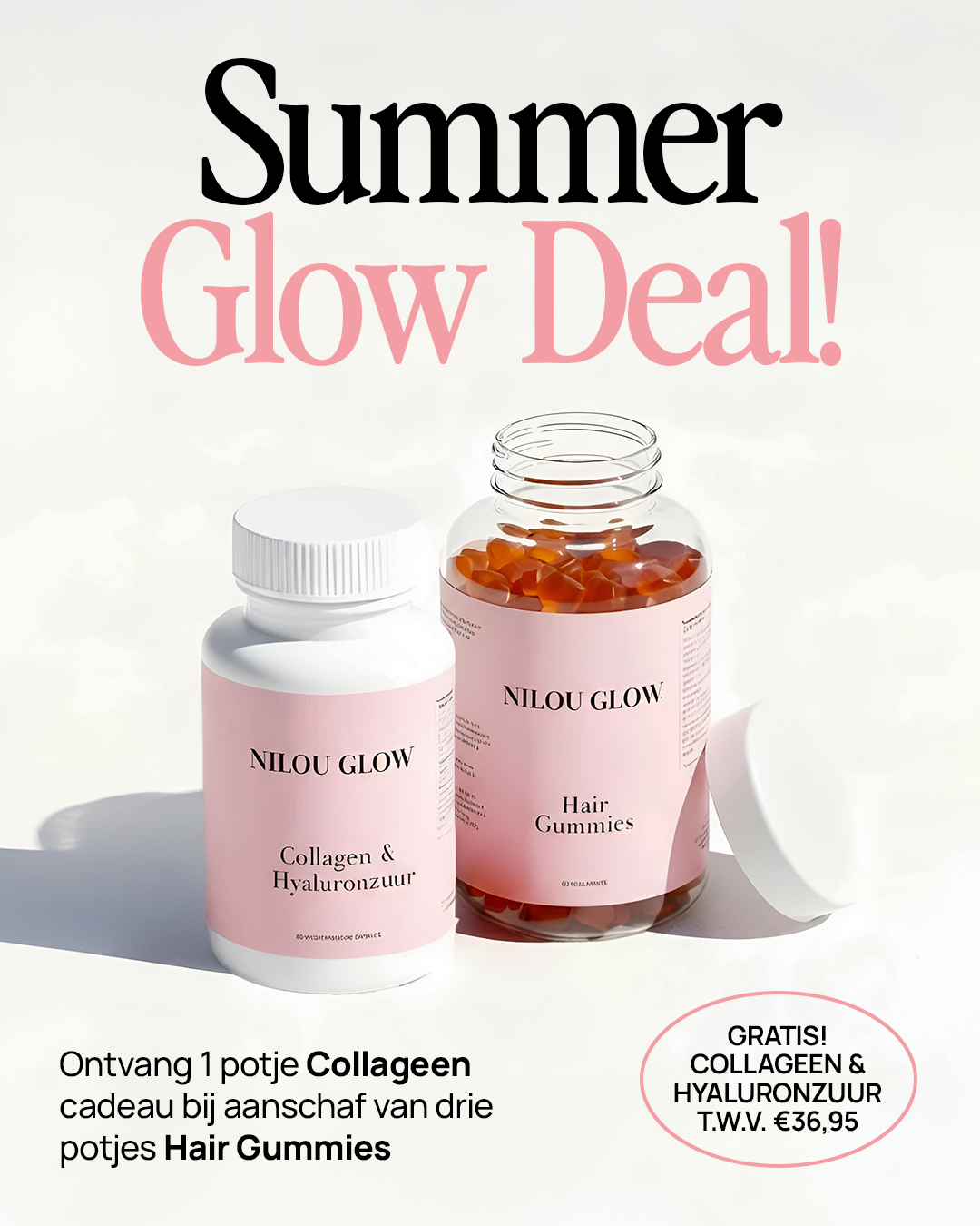 Summer Glow Deal: Hair Gummies (3x) + Free Collagen (1x)